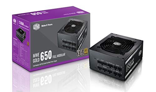 Product Cover Cooler Master MPY-6501-AFAAG-US MWE 650 Gold Full Modular, 80+ Gold Certified 650W Power Supply, 5 Year Warranty