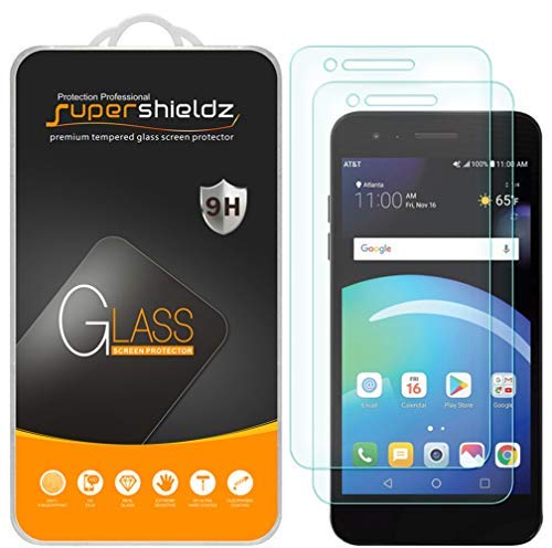 Product Cover (2 Pack) Supershieldz for LG Phoenix 4 Tempered Glass Screen Protector, Anti Scratch, Bubble Free