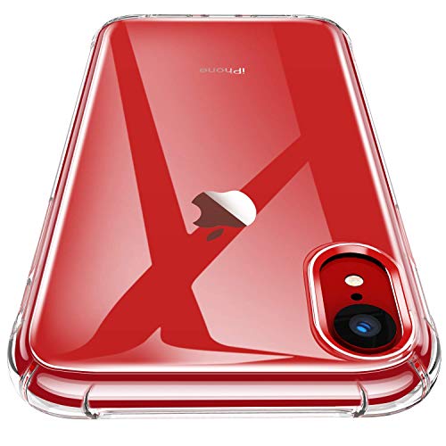 Product Cover iPhone XR Case, CANSHN Clear Protective Heavy Duty Case with Soft TPU Bumper [Slim Thin] Case for iPhone XR 6.1 Inch (2018)-Crystal Clear