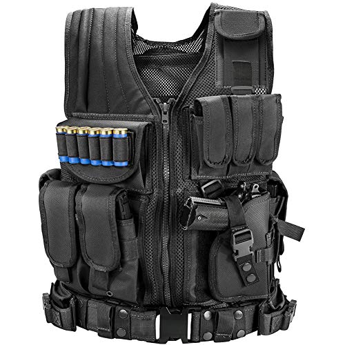 Product Cover Marmot Tactical Vest Durable Mesh Vest with Detachable Belt & Holster for Subcompact/Compact/Standard Pistol - XL