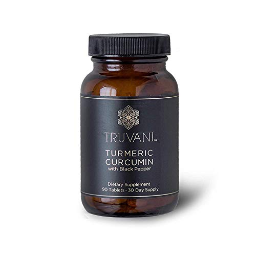 Product Cover TRUVANI - Organic Turmeric Curcumin Supplement & Turmeric Root Powder - with Black Pepper for Improved Absorption | Anti-inflammatory, Joint Support & Stress Relief Supplement - 90 Vegan Tablets
