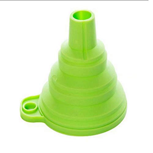 Product Cover Hemore Folding Silicone Funnel Beautiful Portable Funnel Mini Kitchen Silicone Collapsible Foldable Funnel Green