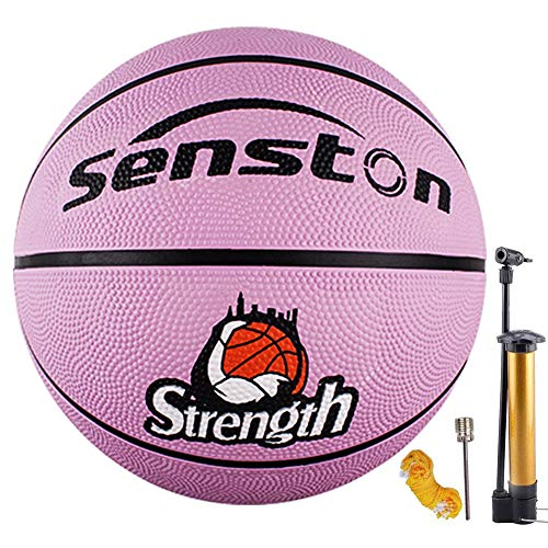 Product Cover Senston Kids Junior Basketball Balls Size 5 Basketballs Outdoor/Indoor Game Basket Ball J503 with Pump, Needles, Basketball Net