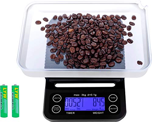 Product Cover Coffee Scale with Timer,Coffee Scale with Timer Small,Pour Over Coffee Scale Timer,Coffee Scales with Timer,Espresso Scale with Timer(Batteries Included)