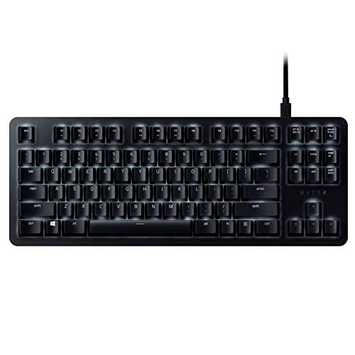 Product Cover BlackWidow Lite Mechanical Tenkeyless Keyboard: Orange Key Switches - Tactile & Silent - White Individual Key Lighting - Compact Design - Detachable Cable - Classic Black