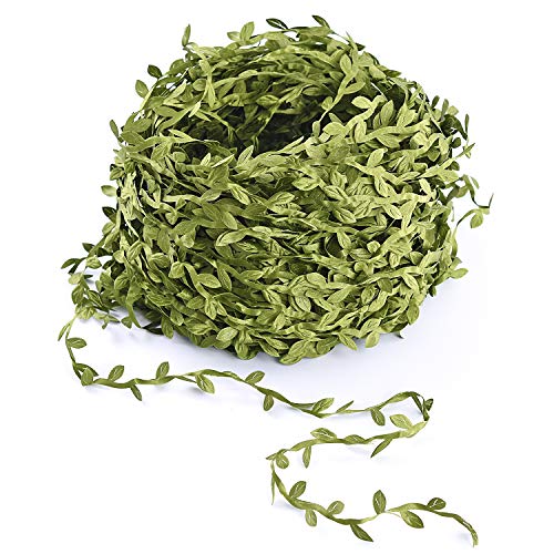Product Cover Lvydec Artificial Vine Greenery Garland, 265 Feet Green Leaves Ribbon Fake Ivy Leaf Garland for DIY Wedding Party Craft Wall Decoration