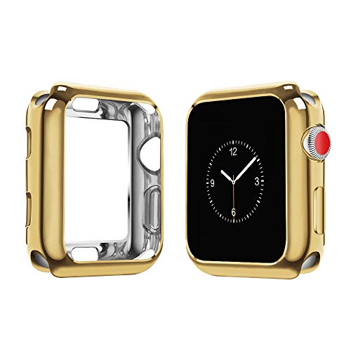 Product Cover top4cus Environmental Soft Flexible TPU Anti-Scratch Lightweight Protective 40mm Iwatch Case Compatible Apple Watch Series 5 Series 4 Series 3 Series 2 Series 1 - Gold