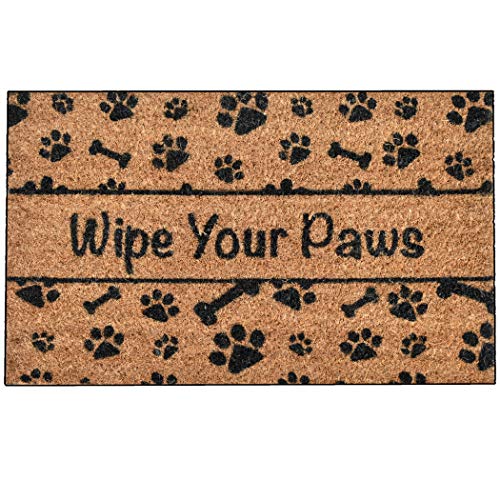 Product Cover Ninamar Door Mat Wipe Your Paws Natural Coir - 29.5 x 17.5 inch
