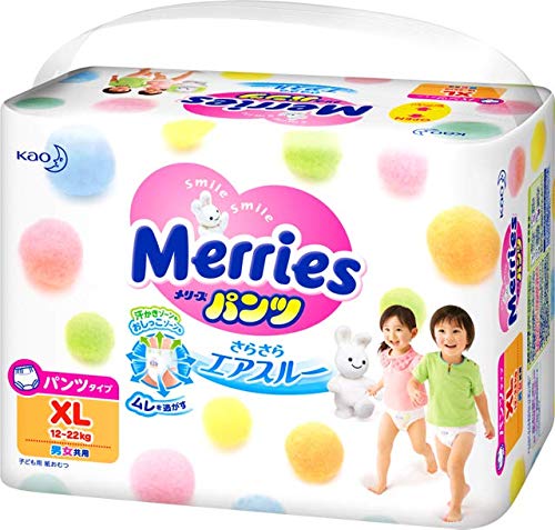 Product Cover Merries Kao Baby Pants Diaper XL 38 Pieces x3 Bags Deal (12-22KG)