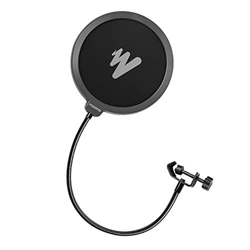 Product Cover Maono AU-B00 Pop Filter for Studio Condenser Microphone with Wind Screen and Metal Gooseneck Holder (Black)