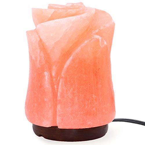 Product Cover Beautiful Flower Shape Himalayan Salt Lamp | Authentic and Hand Carved Himalayan Salt | Sourced from Pakistan