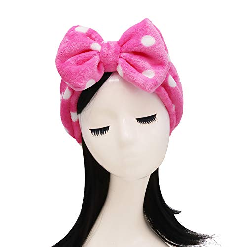 Product Cover Shintop Sweet Super Soft Caroset Polka Dots Wash Cosmetic Headband Hairlace (Rose Polka dots)