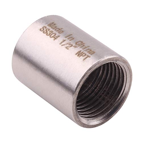 Product Cover Cast Pipe Fitting Coupling Stainless Steel 304 Coupling Fitting Class 150 1/2 NPT Female, Pack of 1