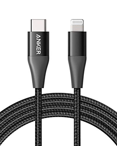Product Cover iPhone 11 Charger, Anker USB C to Lightning Cable [6ft Apple Mfi Certified] Powerline+ II Nylon Braided Cable for iPhone 11/11 Pro / 11 Pro Max/X/XS Max/XR / 8 Plus, Supports Power Delivery