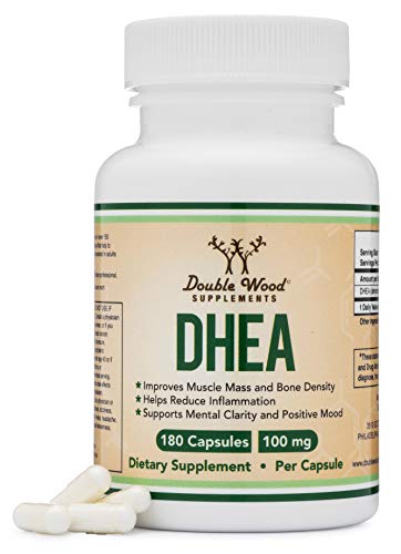 Product Cover DHEA 100mg - 180 Capsules -Third Party Tested, Made in The USA (Max Strength, 6 Month Supply) Hormone Balance for Women and Men by Double Wood Supplements