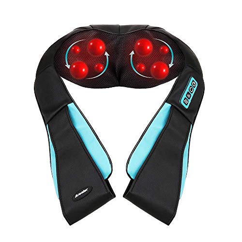 Product Cover Arealer Shiatsu Neck Shoulder Massager,Deep Tissue Kneading Massage Pillow with heat function,3 Different Massage Level and 3D Kneading Tissue,for Neck/Shoulder/Back/Waist,Relax in Car/Office/Home