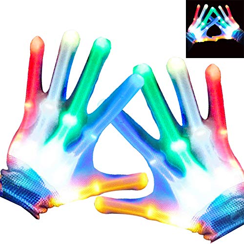 Product Cover heytech Led Gloves Light-up Party LED Party Supplies Gloves Multicolor Led Glove for Halloween,, Dance Costumes, Kids Games, Light-up Party.