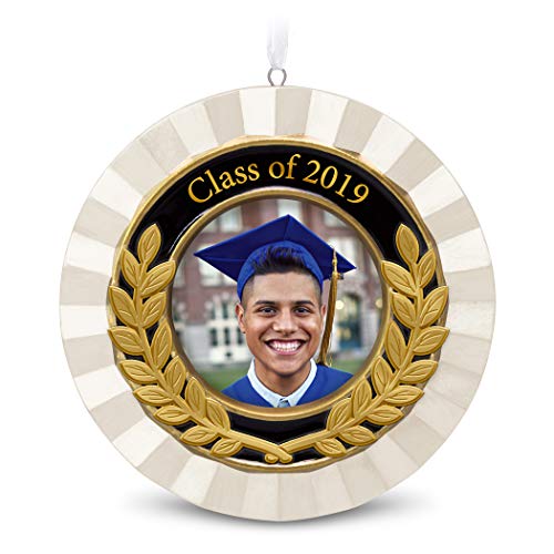 Product Cover Hallmark Keepsake Christmas Ornament Year Dated Congrats, Grad Picture Frame Porcelain and Metal, 2019 Graduation