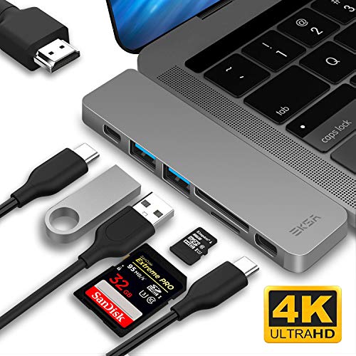 Product Cover EKSA USB C Hub Adapter, Upgraded Aluminum 7 in 1 Type C Hub for MacBook Pro 13