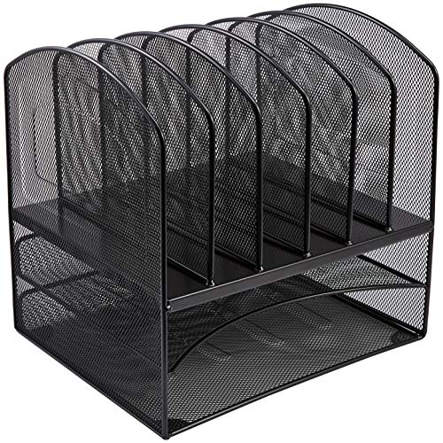 Product Cover AmazonBasics Mesh Six Slot File Storage Office Organizer with Double Tray