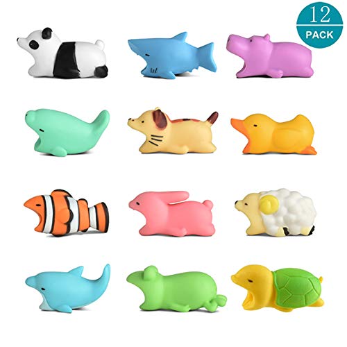 Product Cover Newseego Compatible iPhone Cable Protector Charger Saver Cable Cute Animal Cable Accessory-12 Pack