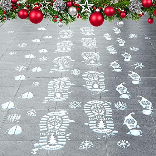 Product Cover Colonel Pickles Novelties Santa Footprints - 90 Ct Footprint Floor Stickers Kit with Reindeer & Elf