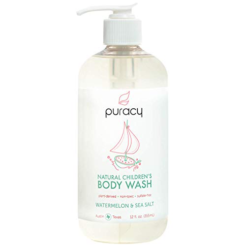Product Cover Puracy Natural Children's Body Wash, Tear-Free Kid's Soap, Sulfate-Free, Watermelon & Sea Salt, 12-Ounce