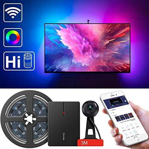 Product Cover LED TV Backlights, Govee WiFi TV Backlights Kit with Camera, TV Led Strip Lights Compatible with Alexa, APP Control Music Led Strip Lights, TV Ambient Bias Lighting for 55