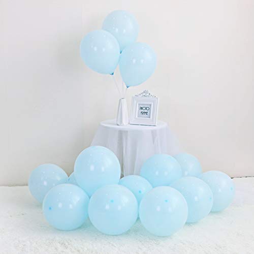 Product Cover LOKMAN 100Pcs Macaron Blue Party Balloons for Wedding, Baby Shower, Girls Birthday Party Decoration. 10 Inch (Blue)