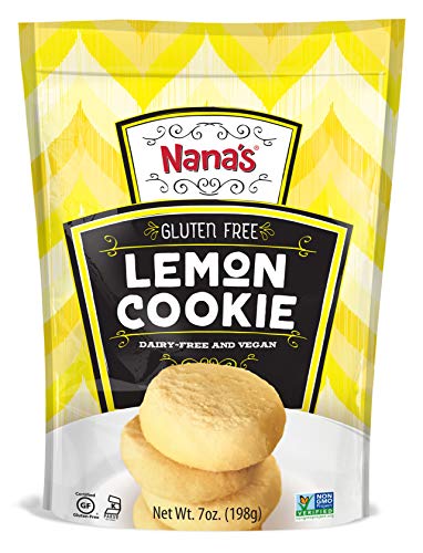 Product Cover Nana's Gluten Free Lemon Cookies | Vegan, Dairy Free, Nut Free, Non GMO, Preservative Free, 7 oz