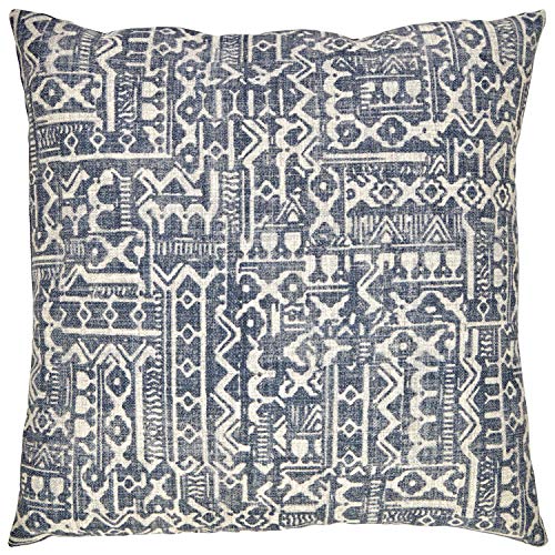 Product Cover Stone & Beam Casual Global Throw Pillow - 20 x 20 Inch, Dark Denim