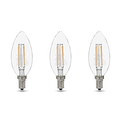Product Cover AmazonBasics 60W Equivalent, Clear, Daylight, Dimmable, 15,000 Hour Lifetime, B11 (E12 Candelabra Base) LED Light Bulb | 6-Pack