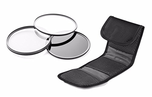Product Cover Canon PowerShot SX70 HS High Grade Multi-Coated & Threaded 3 Piece Lens Filter Kit (Includes Filter/Lens Adapter)