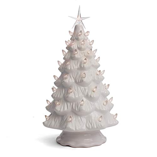 Product Cover Milltown Merchants Ceramic Christmas Tree - Tabletop Christmas Tree with Lights - (15.5
