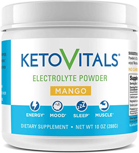 Product Cover Keto Vitals Electrolyte Powder | Keto Friendly Electrolytes with Potassium, Magnesium, Sodium & Calcium | Keto Electrolytes Supplement Energy Drink Mix | Zero Calorie | Zero Carb | Sugar Free