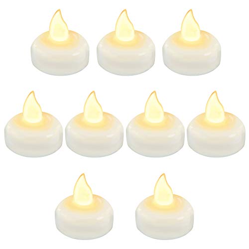 Product Cover Pack of 24 Floating Led Candles, Flickering Waterproof Tea Lights, Battery Operated Tealights, Pool, Wedding, Party, Warm White