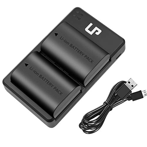 Product Cover LP LP-E6 LP E6N Battery Charger Pack, 2-Pack Battery & Dual Charger Compatible with Canon EOS 90D, 80D, 70D, 60D, 60DA, 7D Mark II, 7D, 6D Mark II, 6D, 5D Mark IV, 5D Mark III, 5D Mark II & More