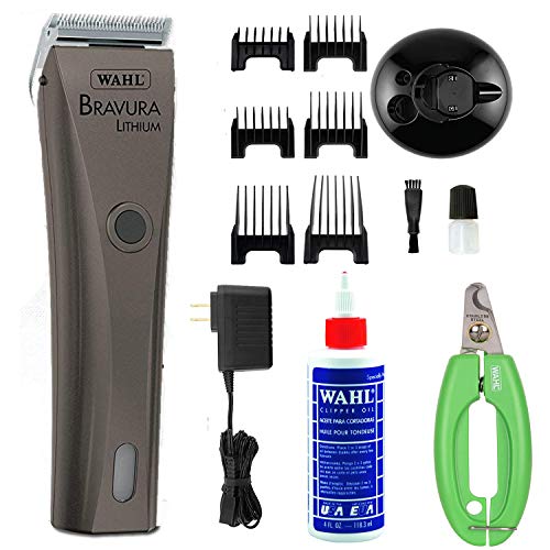 Product Cover Wahl Professional Animal Bravura Lithium Clipper (Gunmetal with Oil & Clippers)