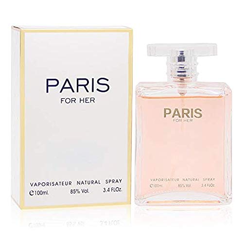 Product Cover PARIS FOR HER, Eau de Parfum Spray for Women, Perfect Gift, Elegant, Night time & Casual Use, for all Skin Types, 3.4 Fl Oz