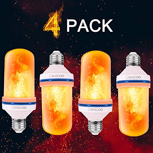 Product Cover Pretigo-LED Flame Effect Light Bulb 4 Modes with Upside Down Effect E26 Base LED Bulb Flame Bulb for Christmas Home/Hotel/Bar Party Decoration(4 Pack)