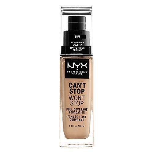 Product Cover NYX PROFESSIONAL MAKEUP Can't Stop Won't Stop Full Coverage Foundation Makeup, Buff, 1 Ounce