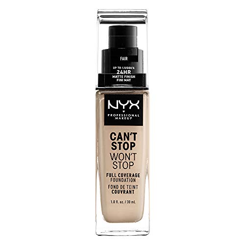 Product Cover NYX PROFESSIONAL MAKEUP Can't Stop Won't Stop Full Coverage Foundation Makeup, Fair, 1 Ounce