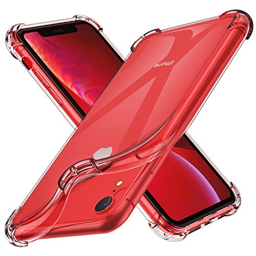 Product Cover GVIEWIN Clear Cases for iPhone XR, Soft & Flexible TPU Ultra-Thin Shockproof 4 Corners Bumper Transparent Back Cover, Cases Drop Protection for iPhone 10R 2018-(6.1 inch) (Clear)