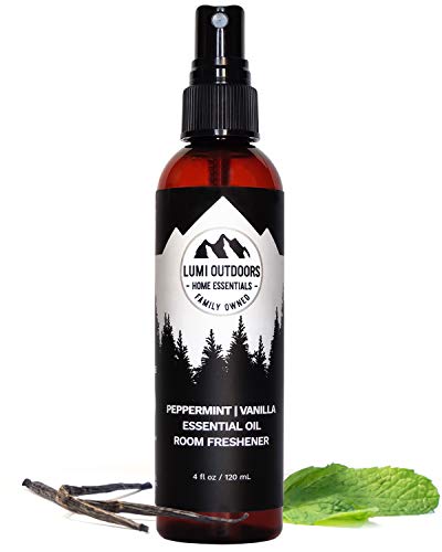 Product Cover Natural Air Freshener - Peppermint Vanilla - Essential Oil Odor Eliminating Room Spray
