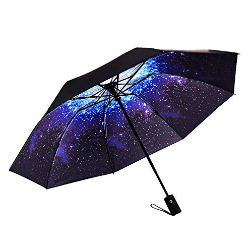 Product Cover Marriarics Travel Umbrella Windproof, Black Glue, A3-Starry Sky, Size One_Size