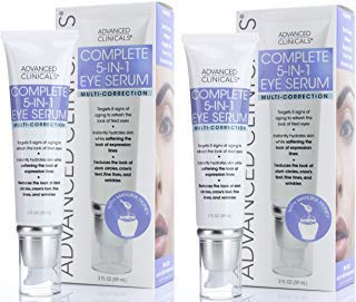 Product Cover Two - 2Oz: Advanced Clinicals 5-In-1 Multi Correction Anti-Aging Eye Serum W/Retinol, Collagen, Vitamin C, Manuka Honey. For Dark Circles, Wrinkles, Crow'S Feet, Fine Lines. Large