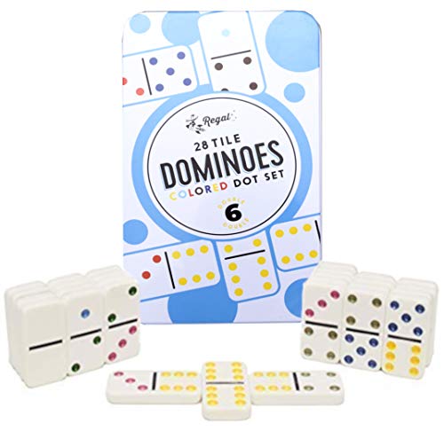 Product Cover Regal Games Double 6 Dominoes in Reusable Tin Case