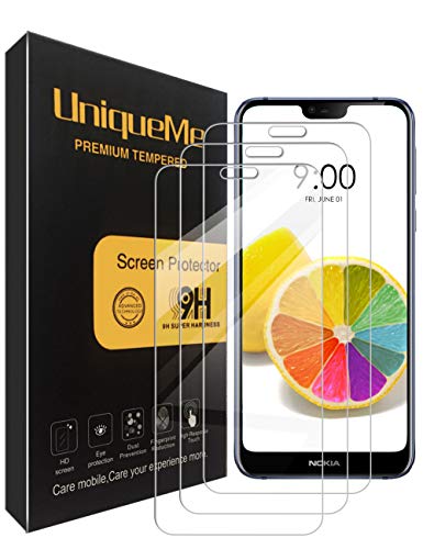 Product Cover [3 Pack] INGLE Compatible with Nokia 7.1 Screen Protector,9H Hardness Bubble Free Tempered Glass with Lifetime Replacement Warranty
