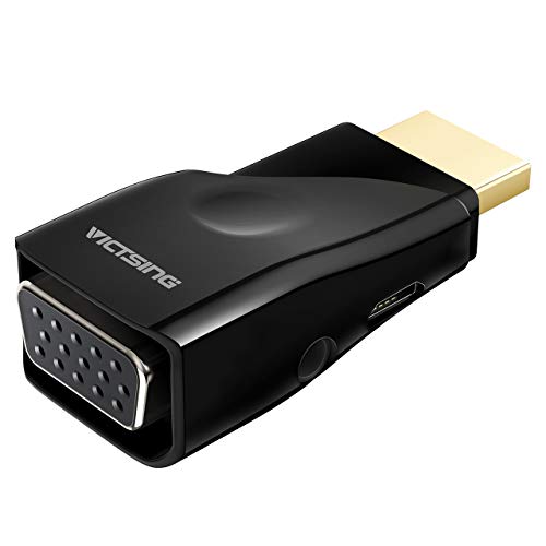 Product Cover VicTsing HDMI to VGA Adapter with Audio, Gold-Plated 1080P HDMI to VGA Converter (Male to Female) with Micro USB and 3.5mm Audio Port Cable for Computer, PC, Desktop, Laptop, Monitor, Projector, HDTV