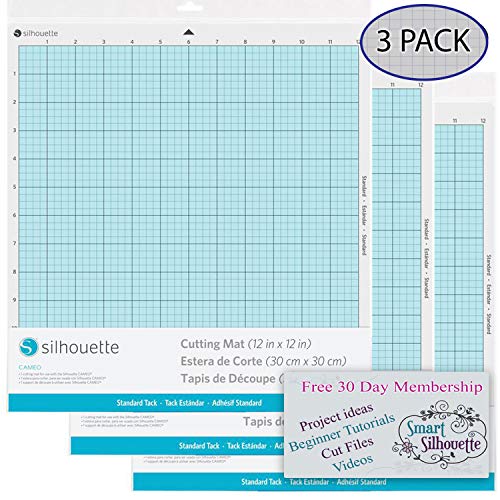 Product Cover Silhouette America CUT-MAT-12-3T Cameo 3 Mat (3 Pack) with 30 Day Smart Silhouette Membership